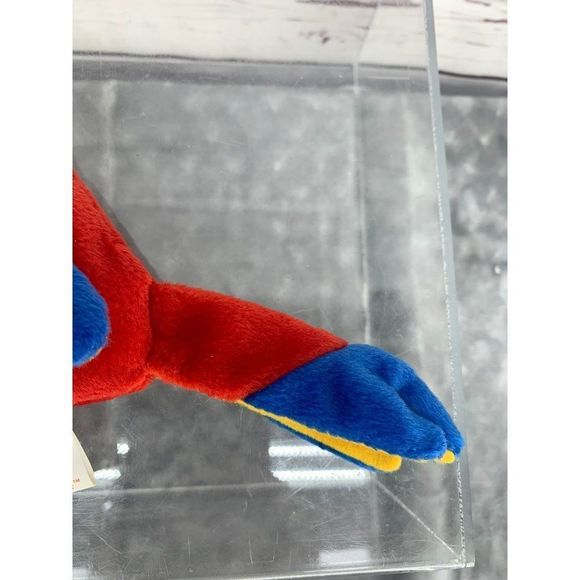 Ty Beanie Babies Jabber P.E. STYLE red Parrot bird plush stuffed animal‎ toy - Picture 6 of 8